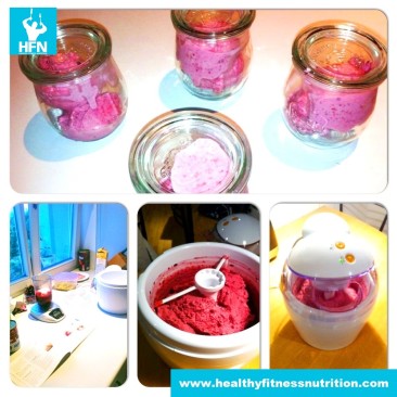 High-Protein & Low-Carb Eiscreme Rezept (Erdbeere)