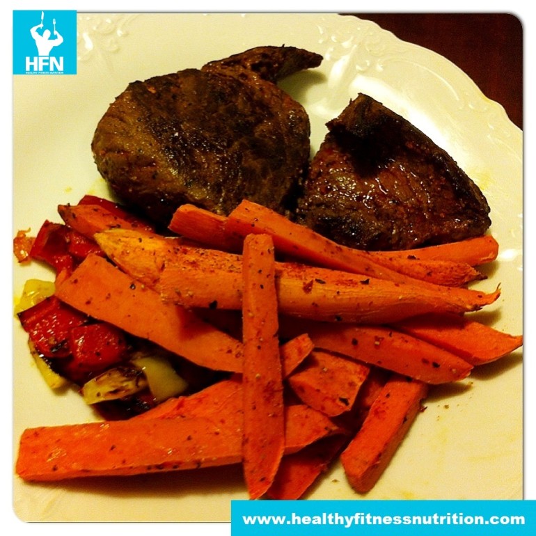 Steak with Sweet Potatoes and Paprika