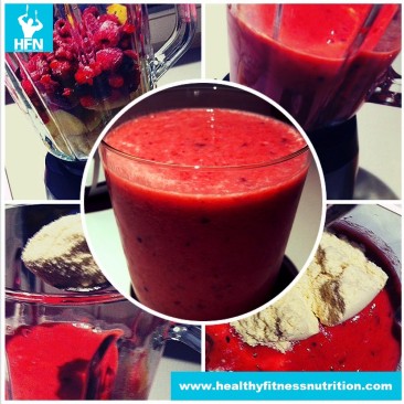 High-Protein Raspberry Fitness-Smoothie Recipe