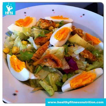 Low-Carb Curry Chicken Salad with Avocado and Egg