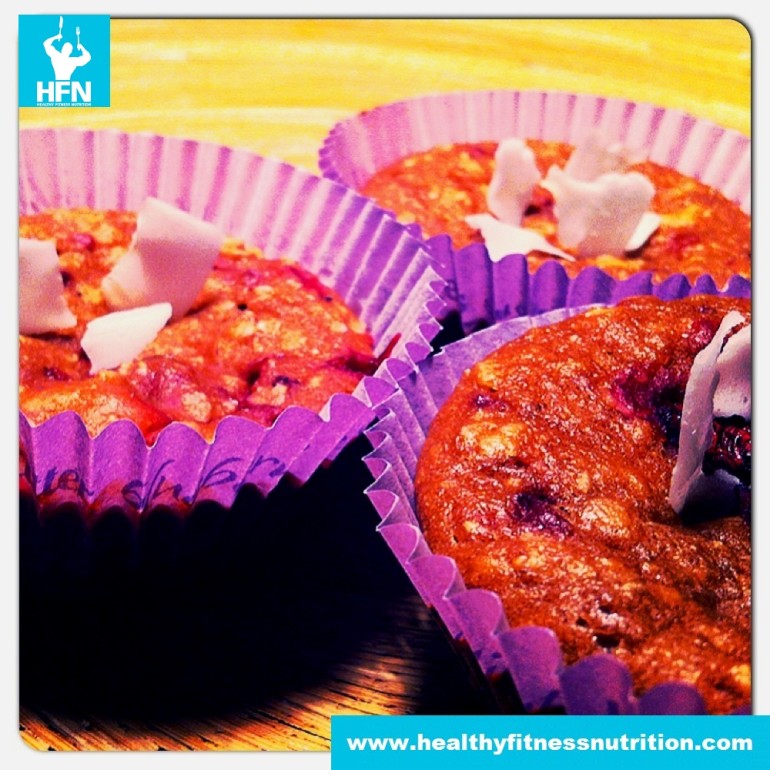 Dessert-Recipe: Healthy Raspberry Protein Muffins