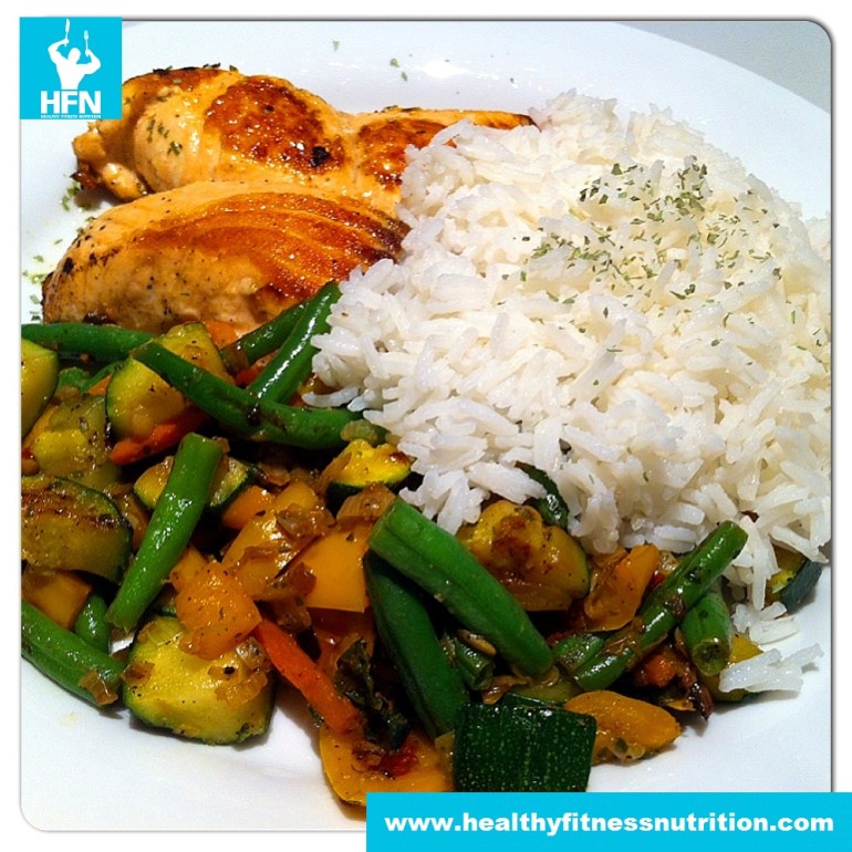 Salmon-filet in Lemon-Ginger Sauce with Basmati Rice